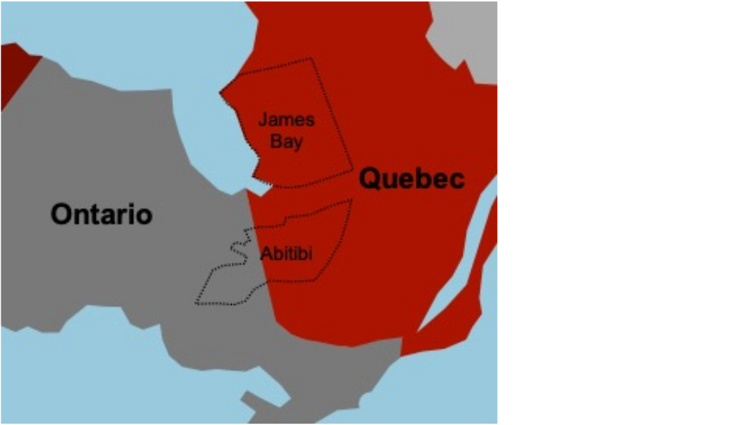 Figure 3: Major Quebec major gold mining regions