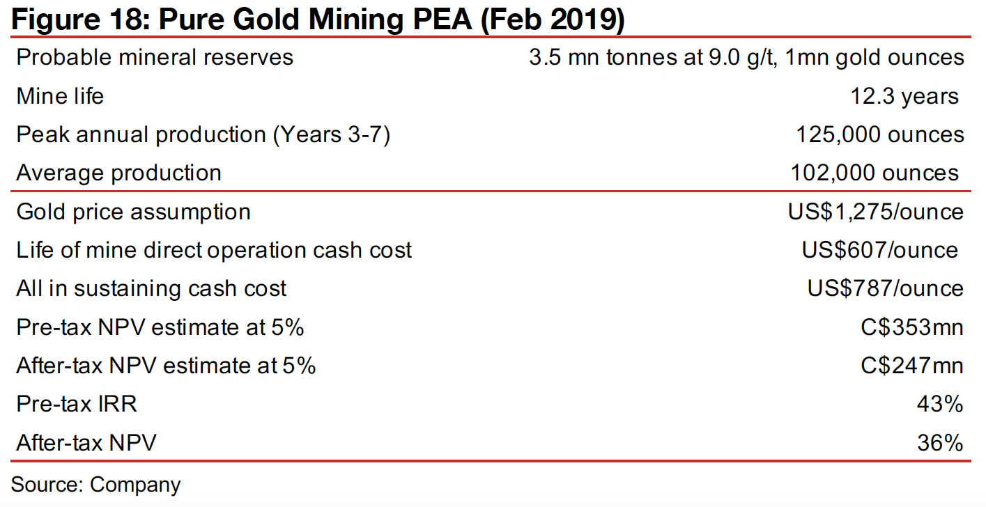 Pure Gold targeting first gold pour by Q4/2020