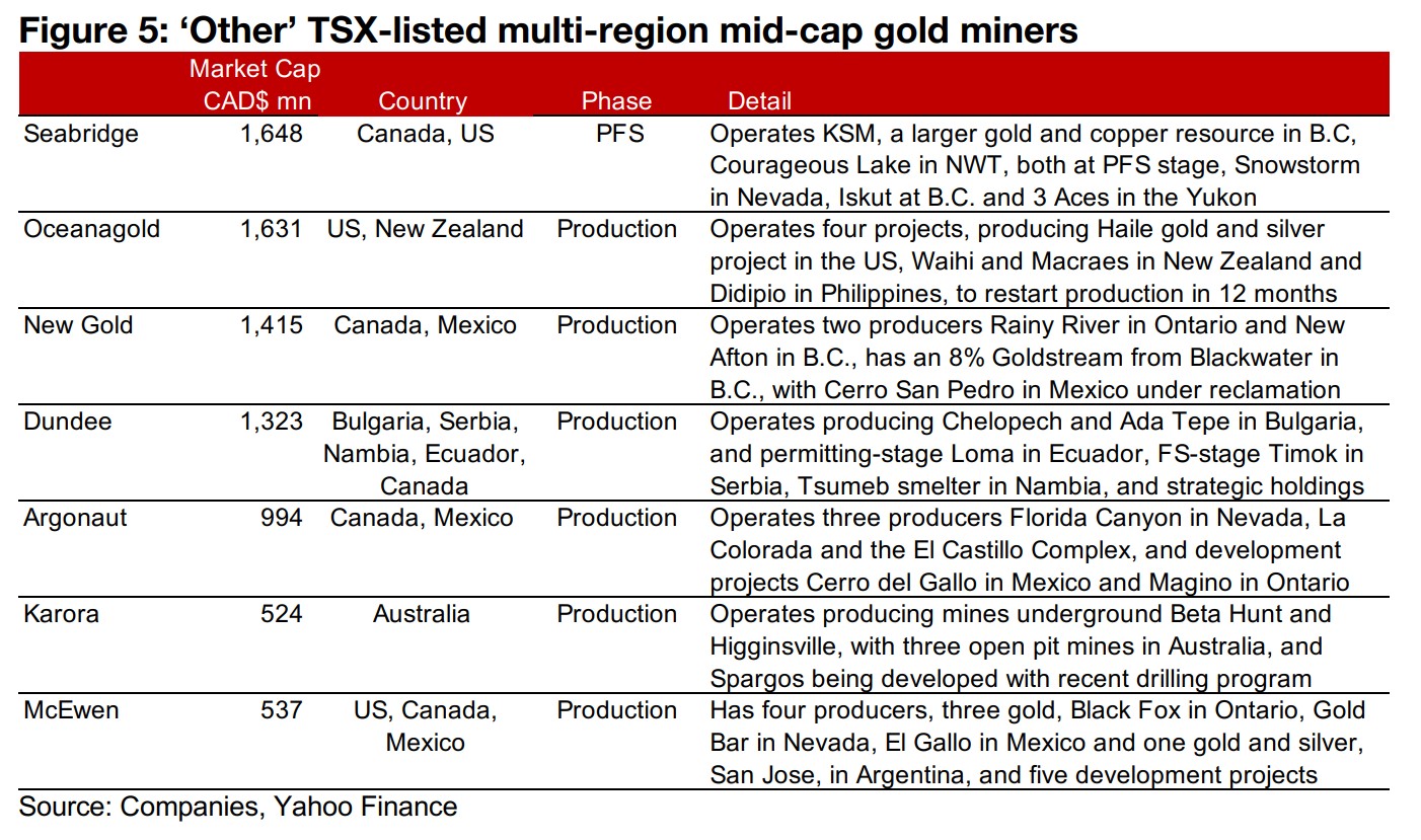 2) The 'other' TSX-listed mid-cap gold miners