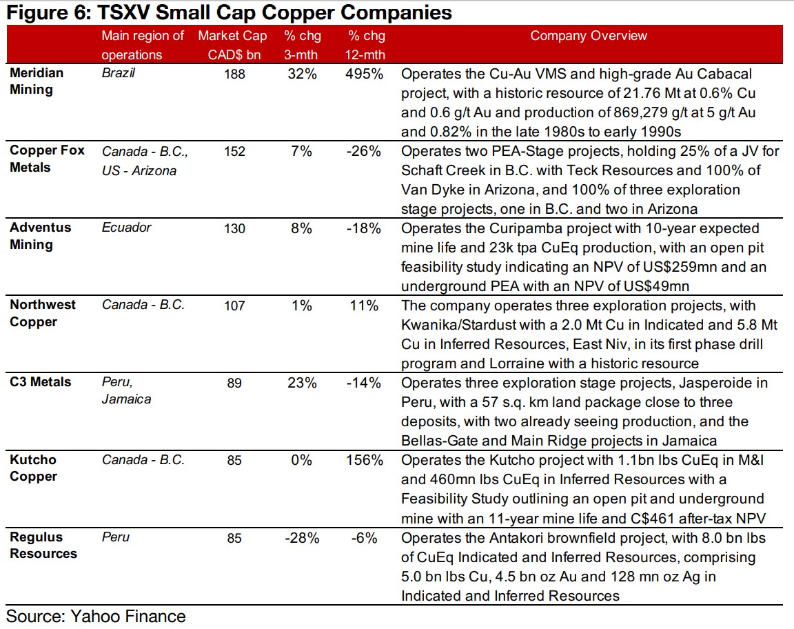A look at the TSXV small cap copper companies