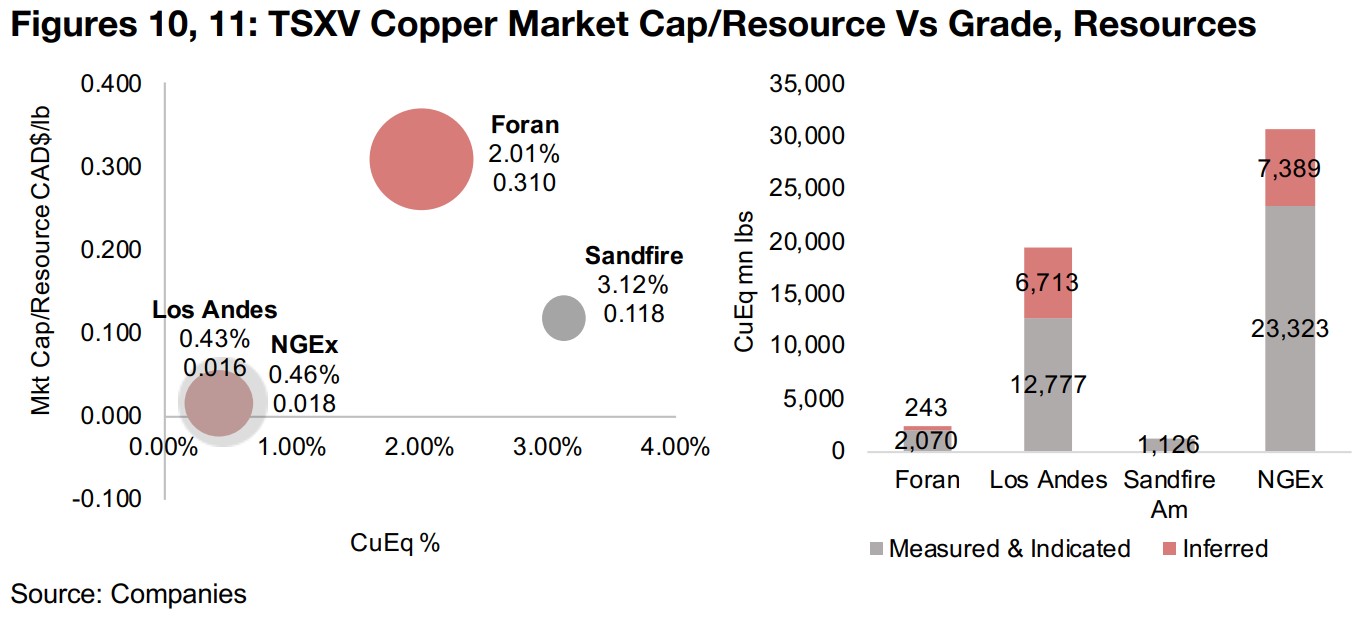 TSXV large copper sees mixed gains from 2021, Foran the largest stock
