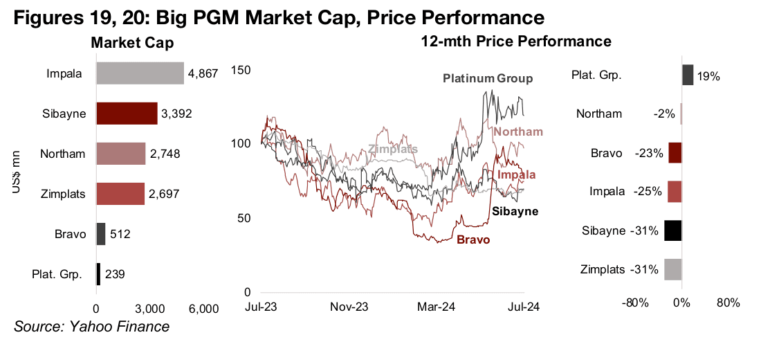 ‘Big PGM’ stocks have struggled over the past year